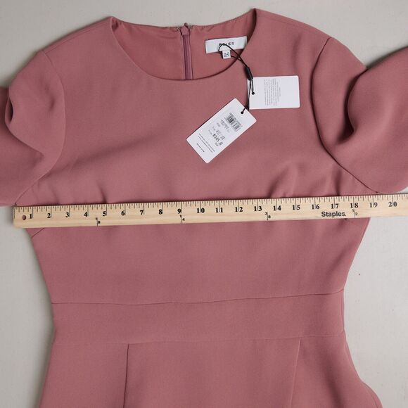 Reiss Myra Wrap Dress 8 Rose Pink Soft Girl Twee Minimalist Wedding Guest NWT - Picture 6 of 9